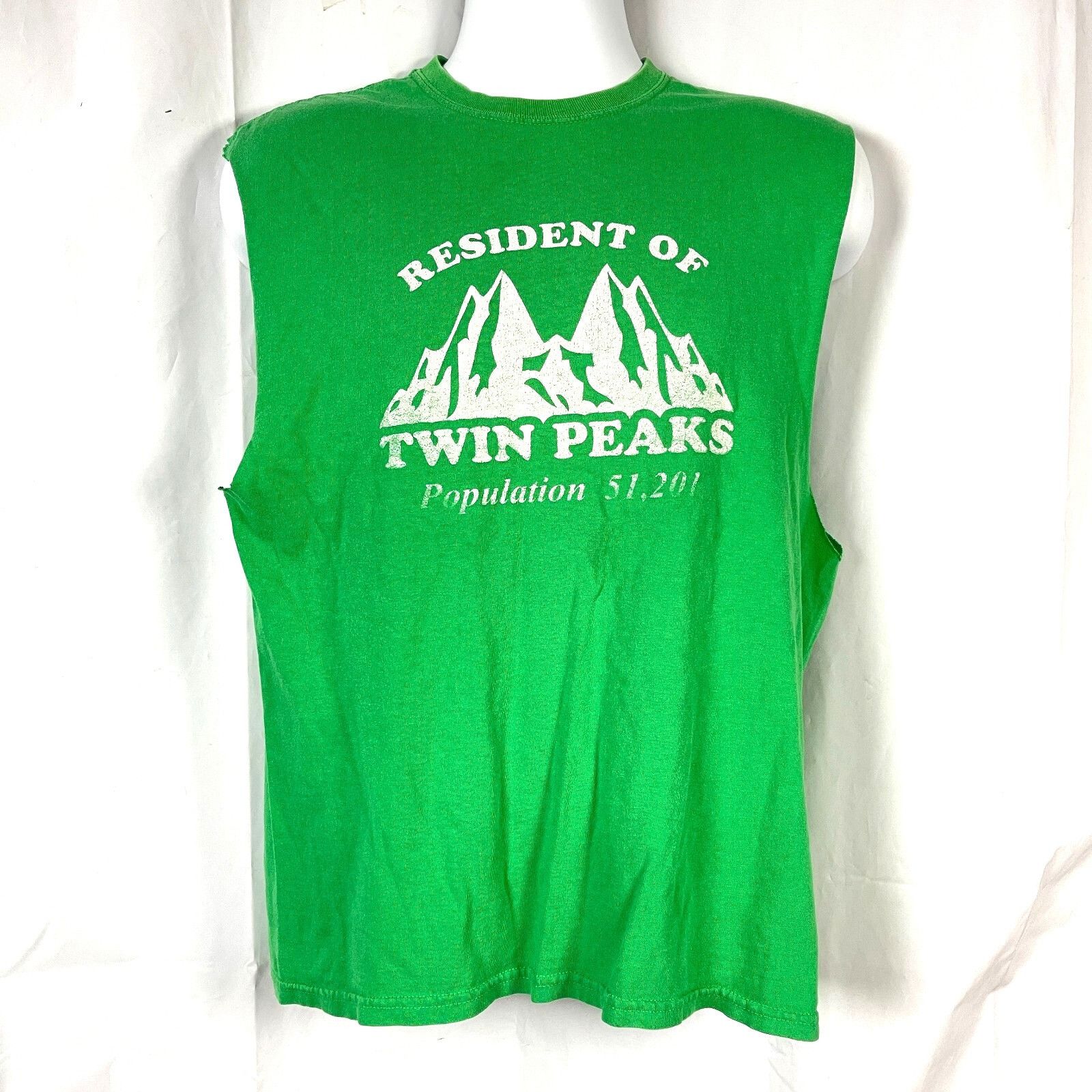 Other Resident of Twin Peaks Mens Cut Off Muscle T-Shirt Green siz Size US M / EU 48-50 / 2 - 2 Thumbnail