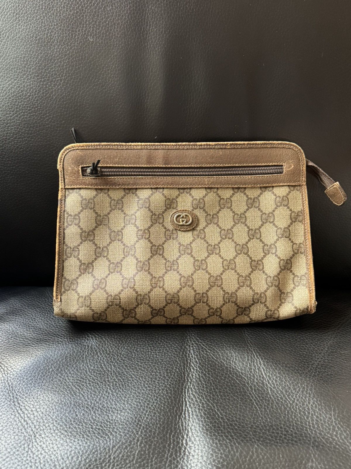Gucci Vintage Gucci GG Monogram Clutch Bag/Pouch Size ONE SIZE - 1 Thumbnail