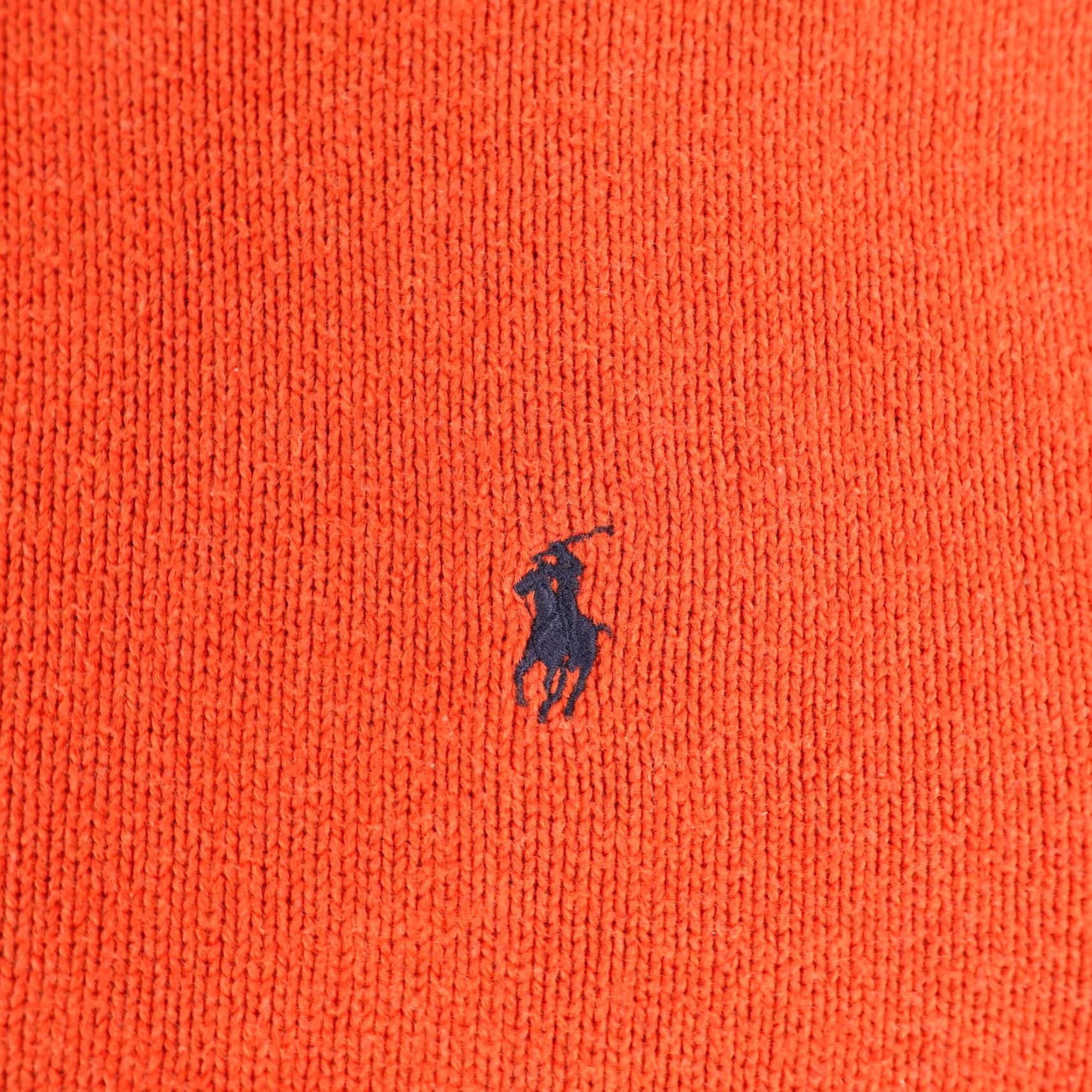 Polo Ralph Lauren VINTAGE Polo Ralph Lauren Sweater Shirt Mens S Orange 1/4 Zip Pullover Pony Logo Cotton Knit Mock Neck Classic Outdoor Modern Fit Mens Size US S / EU 44-46 / 1 - 3 Thumbnail