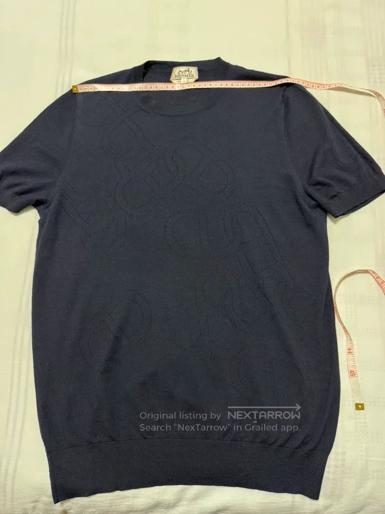 Hermes Hermes 100% Wool, Knit Short Sleeve Size L / US 10 / IT 46 - 3 Thumbnail
