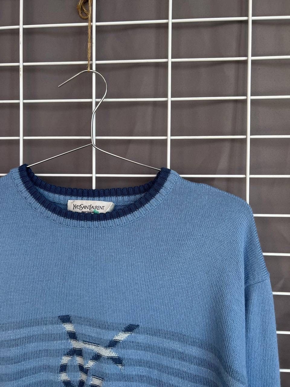 Yves Saint Laurent Yves Saint Laurent Vintage Wool Sweater YSL Logo Mens Size L Size US L / EU 52-54 / 3 - 6 Thumbnail