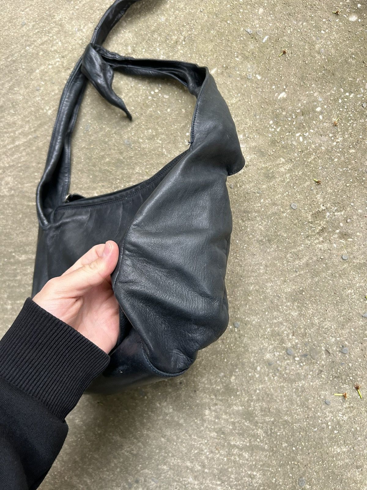 Vintage archive 90s Prada leather y2k shoulder bag avant gar