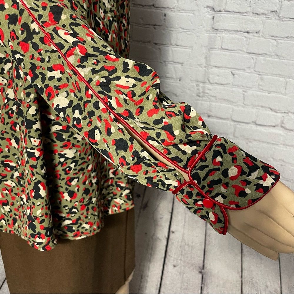 Other Vintage Amélie & Amélie V-Neck Long Sleeve Blouse Made In I Size L / US 10 / IT 46 - 5 Thumbnail
