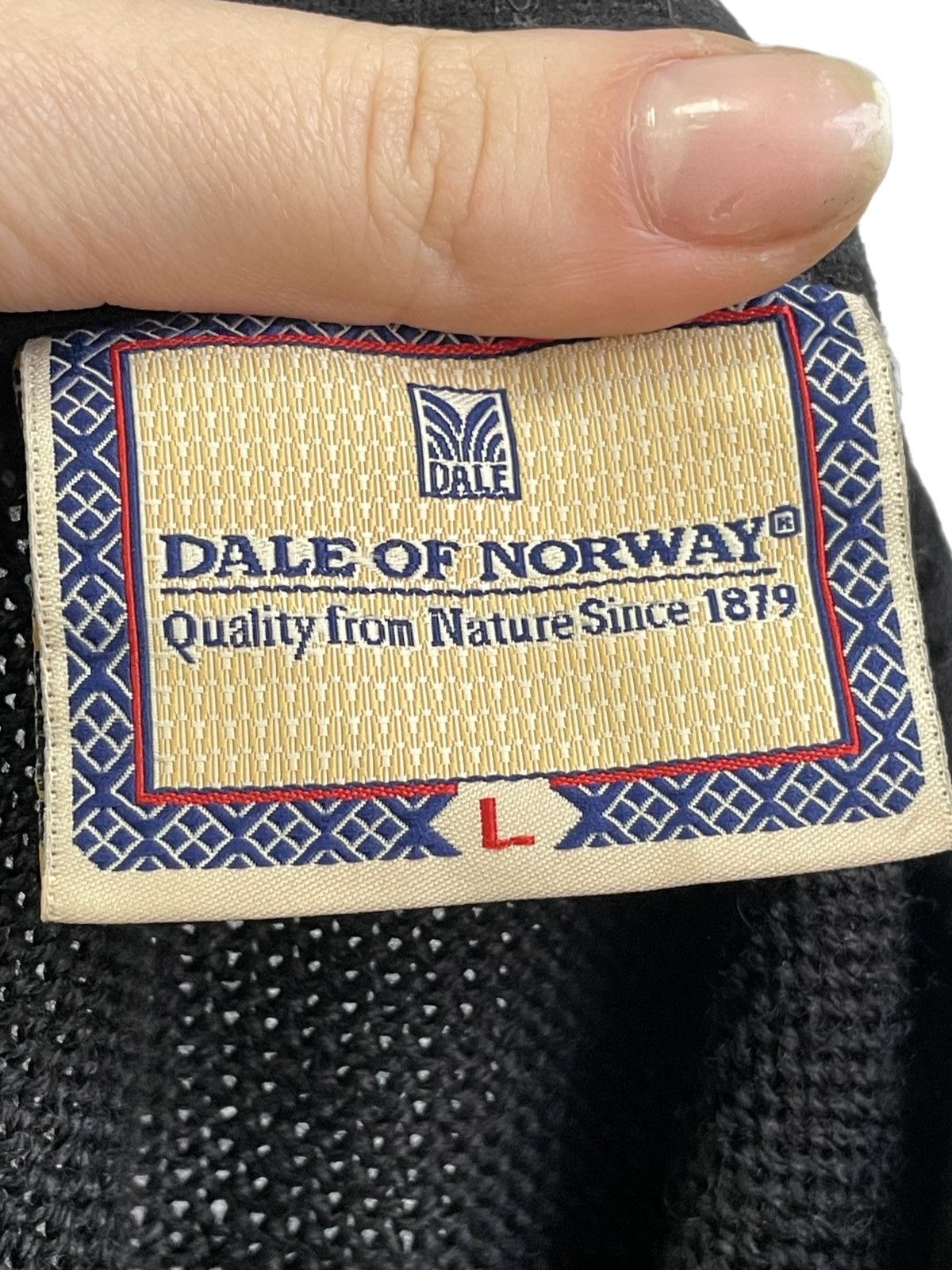 Dale Of Norway Vintage Dale of Norway wool sweater black Nordic knit L Size US L / EU 52-54 / 3 - 12 Thumbnail