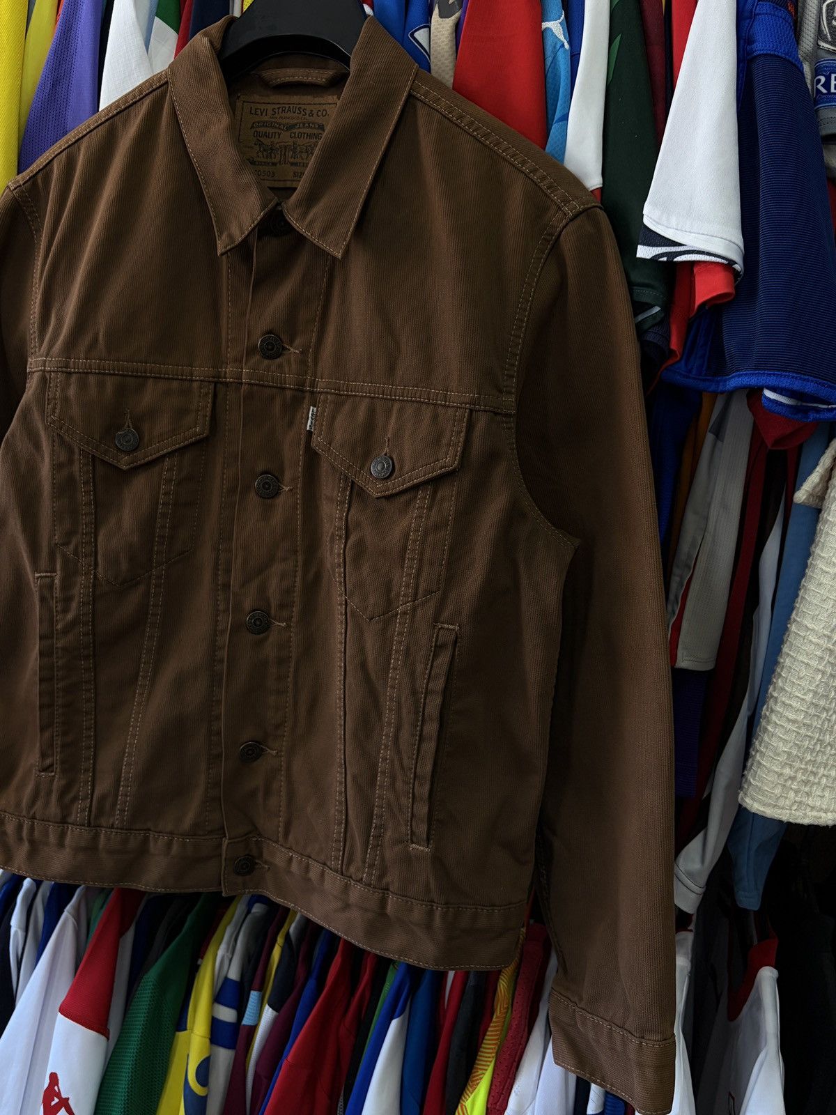 Levi's Vintage Levi’s 70503 Brown Canvas Trucker Jacket S Size US S / EU 44-46 / 1 - 8 Thumbnail