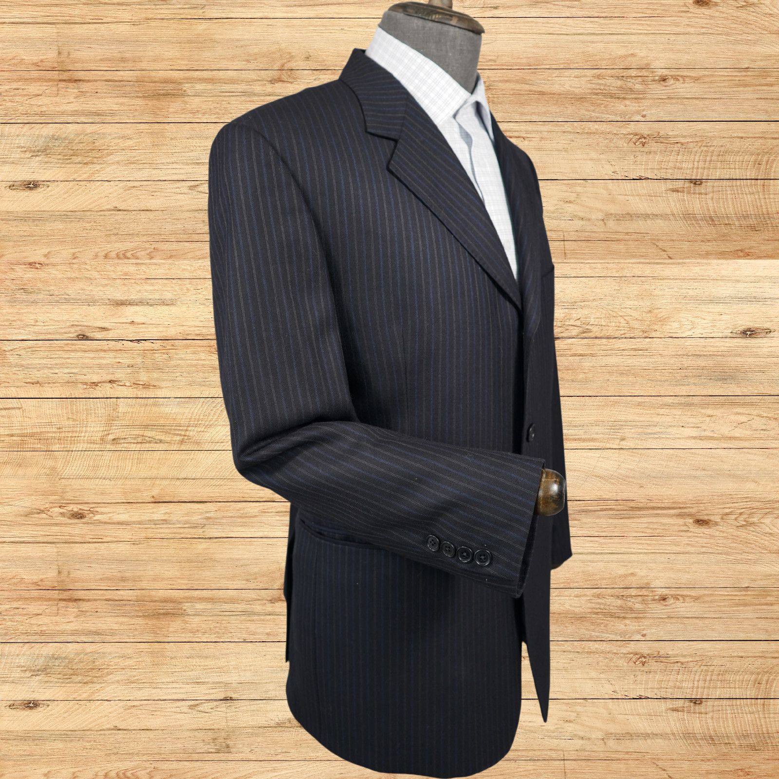 Ermenegildo Zegna Ermenegildo Zegna Blazer Mens 42S Navy 3 Button Wool Size 42S - 2 Thumbnail