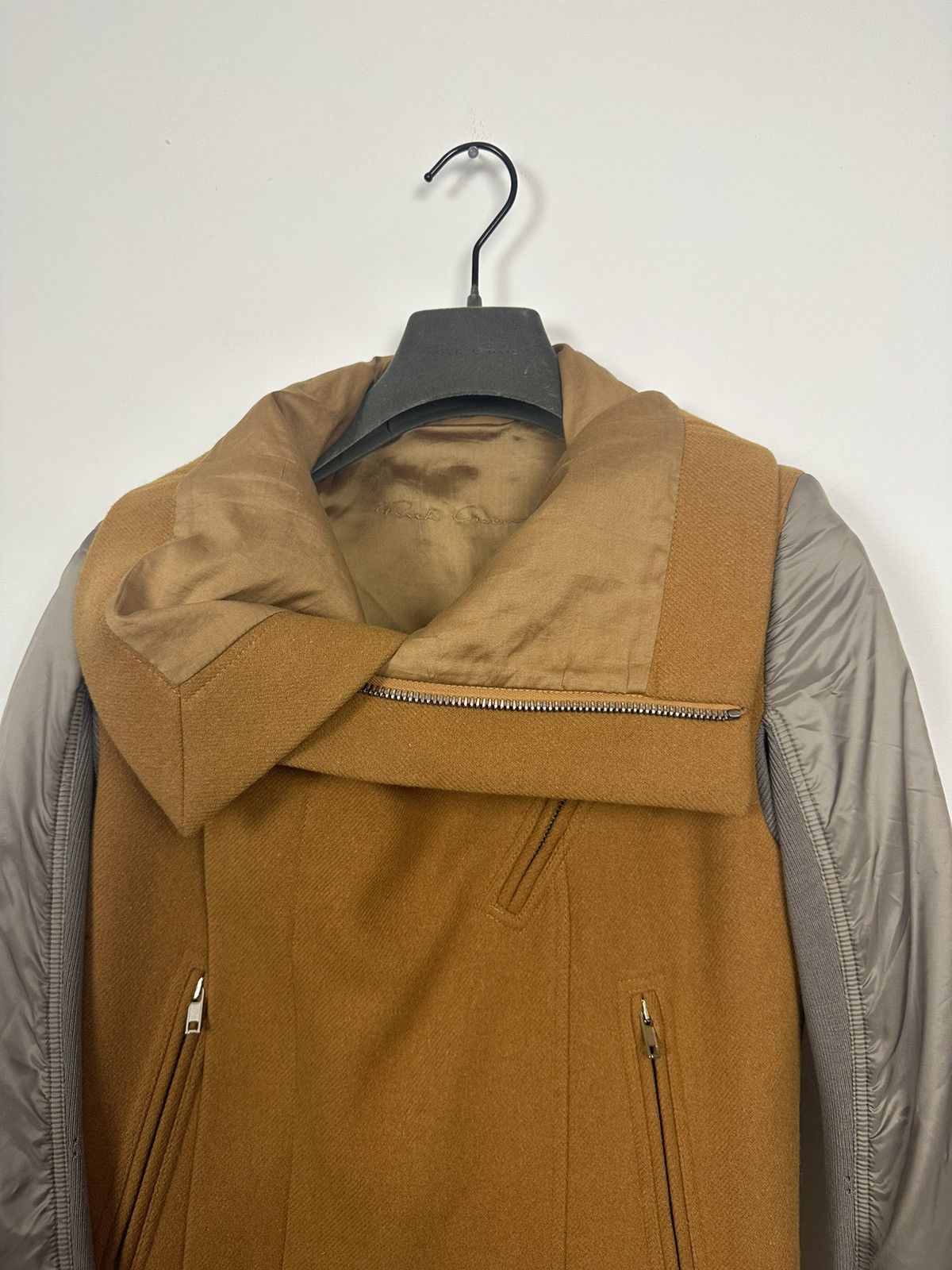 Rick Owens FW17 ‘GLITTER’ Wool Puffed Sleeve Biker Jacket Size US S / EU 44-46 / 1 - 6 Thumbnail