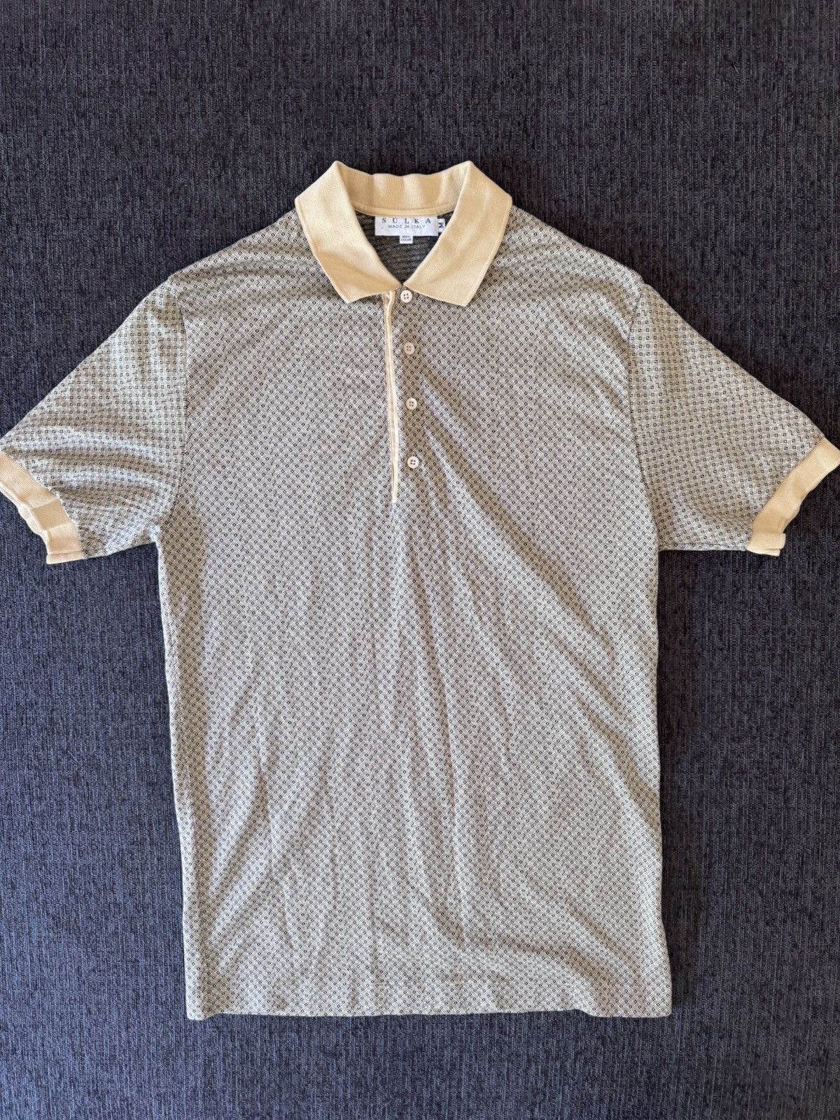 Sulka Made in Italy Vintage Sulka 100% Cotton Woven Polo Size US M / EU 48-50 / 2 - 1 Thumbnail