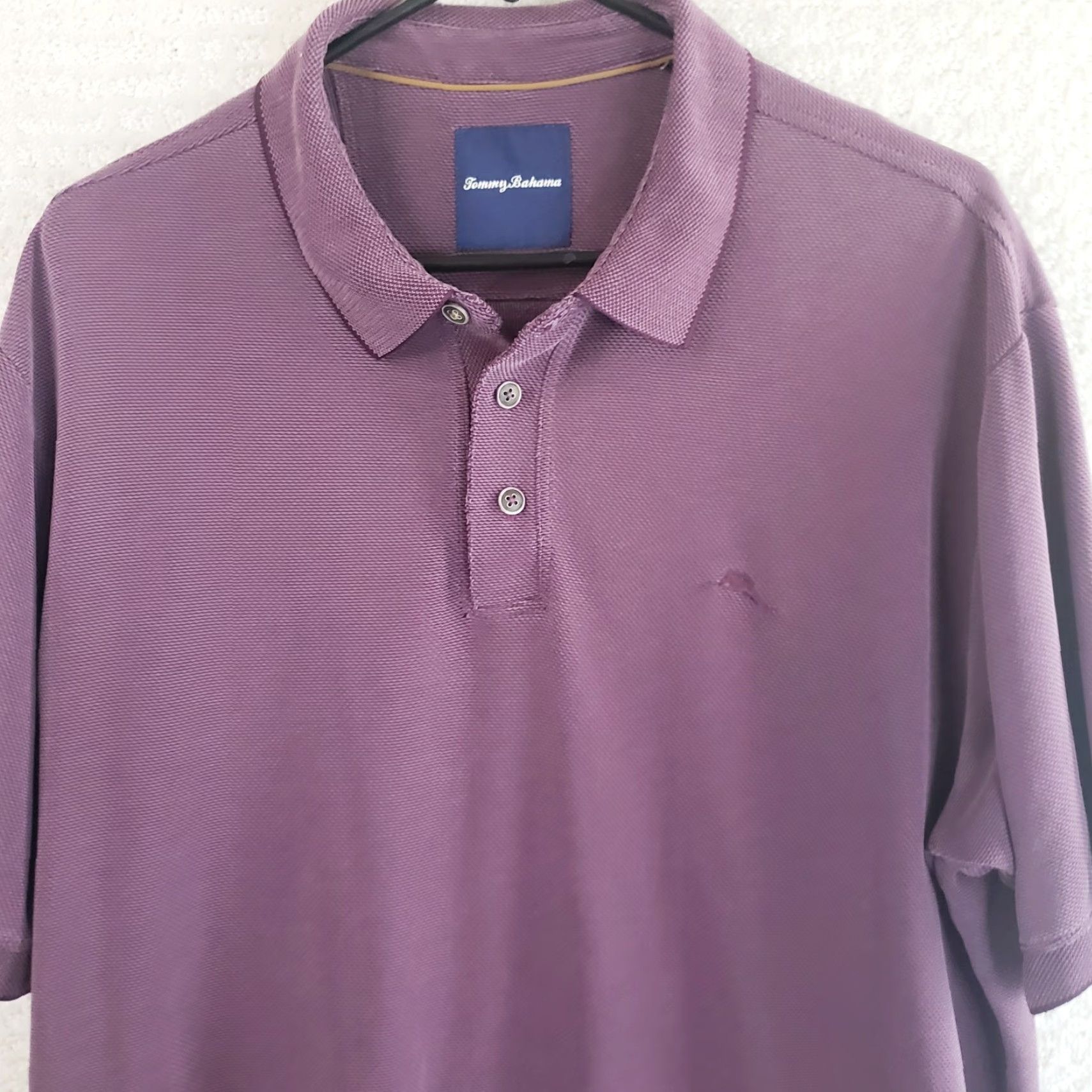 Tommy Bahama Tommy Bahama Polo Shirt Men's XL Purple Short Sleeve Solid Knit Modal Polyester Golf Casual Beach Classic Coastals Mens Size US XL / EU 56 / 4 - 3 Thumbnail
