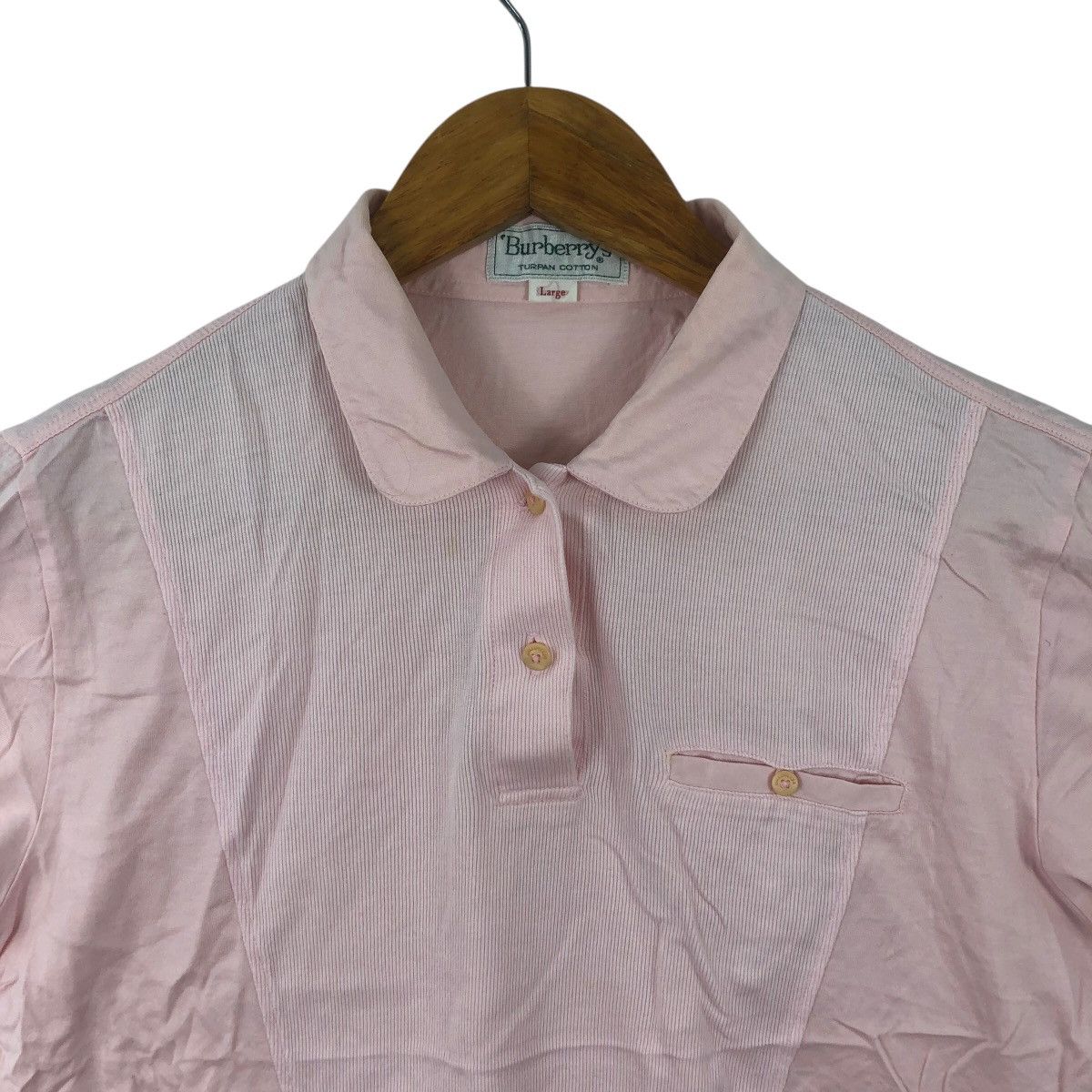 Burberry Vintage 90’ BURBERRY LONDON Turpan Cotton Pink Tee Shirt Size L / US 10 / IT 46 - 2 Thumbnail