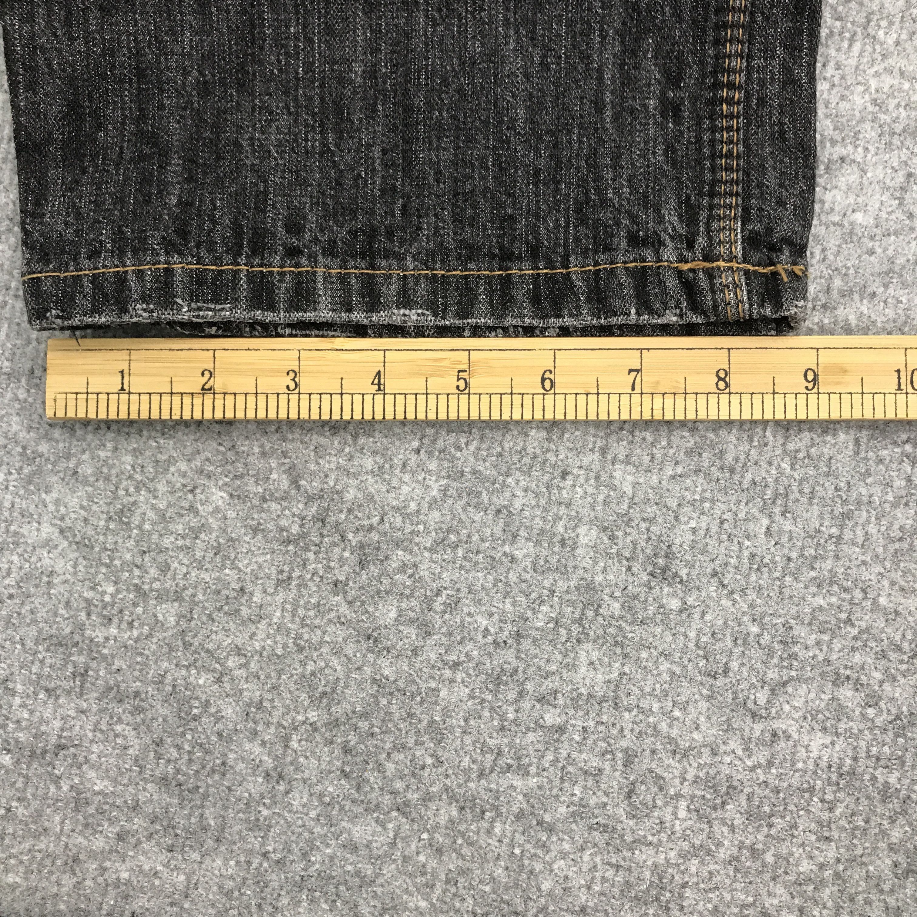 Japanese Brand Rare Japan black denim distressed jeans style Size US 36 / EU 52 - 12 Thumbnail