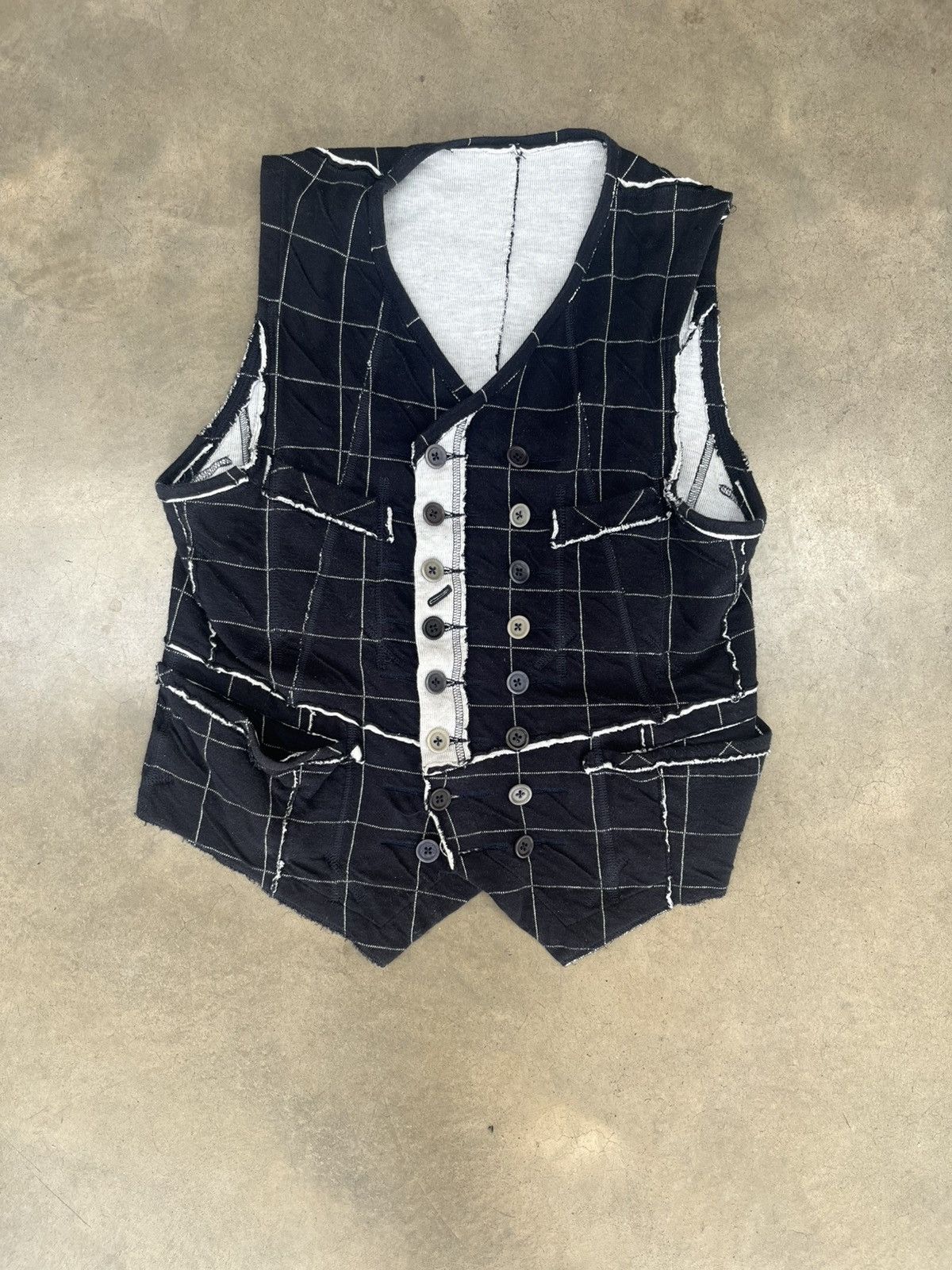 double breasted pajama vest