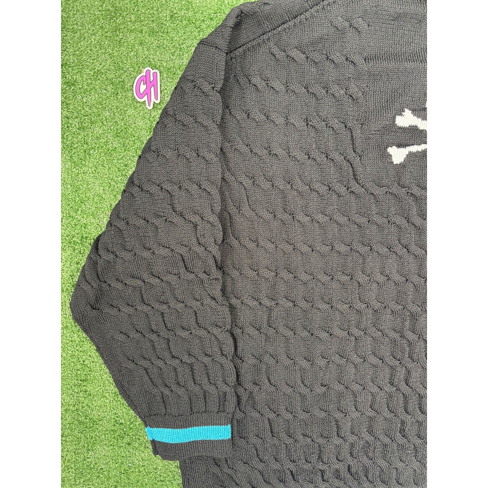 Mastermind Japan Mastermind World Knitted Black Tennis Cardigan Size Large Size US L / EU 52-54 / 3 - 5 Thumbnail