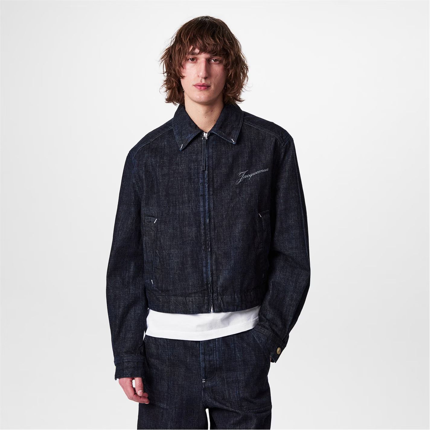 Jacquemus o1g2r1mq0426 Denim Jacket in Dark Navy Size US L / EU 52-54 / 3 - 3 Thumbnail