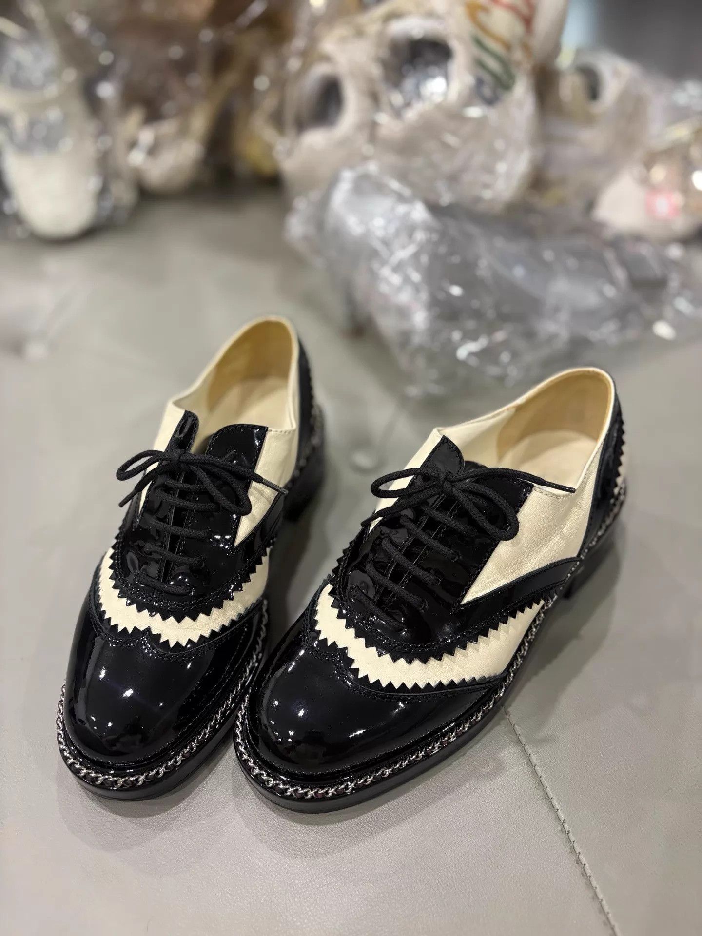 Chanel Chanel Panda Colorblock Chelsea Shoes NIB 35.5C Size US 5 / IT 35 - 1 Thumbnail