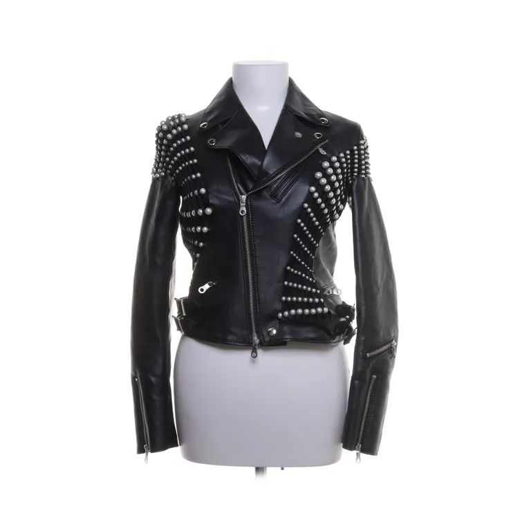 Comme des Garcons Swirled Pearls "Leather" Biker Jacket Size S / US 4 / IT 40 - 1 Thumbnail