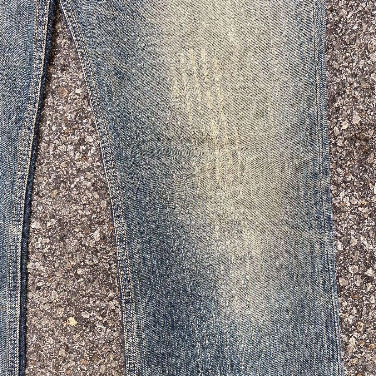 Hysteric Glamour Flare Jeans Japanese On Boards Distressed Denim Low Rise Size US 32 / EU 48 - 3 Thumbnail