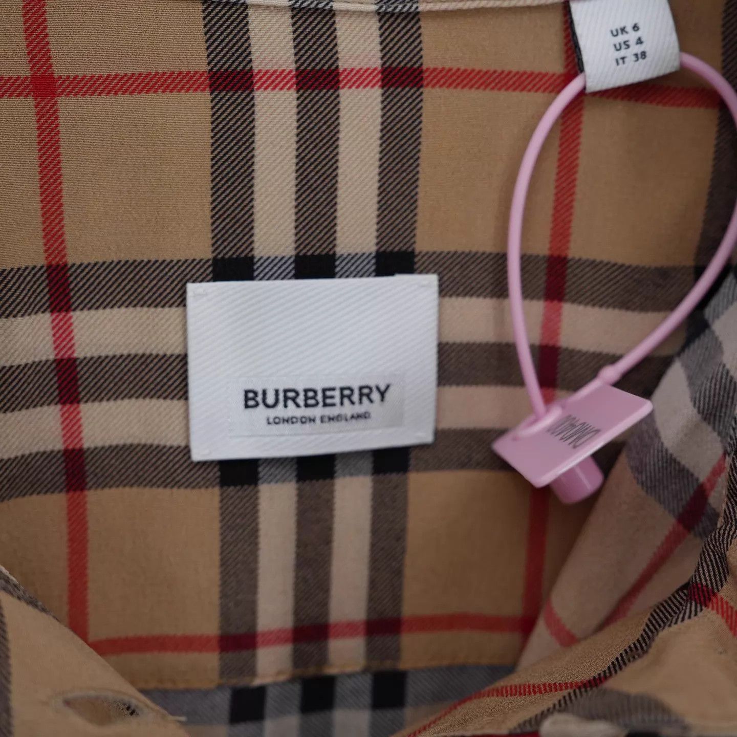 Burberry BURBERRY Classic Check shirtdress women's UK6 99 Size S / US 4 / IT 40 - 3 Thumbnail