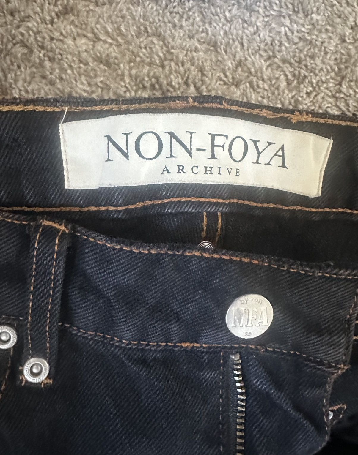 Other NON-FOYA Signature 15 oz. Black Baggy Denim Size US 30 / EU 46 - 5 Thumbnail