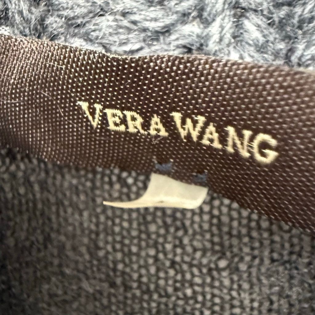 Vera Wang Women's Vera Wang Gray Fur Trim Cardigan Sweater Size L Size L / US 10 / IT 46 - 4 Thumbnail