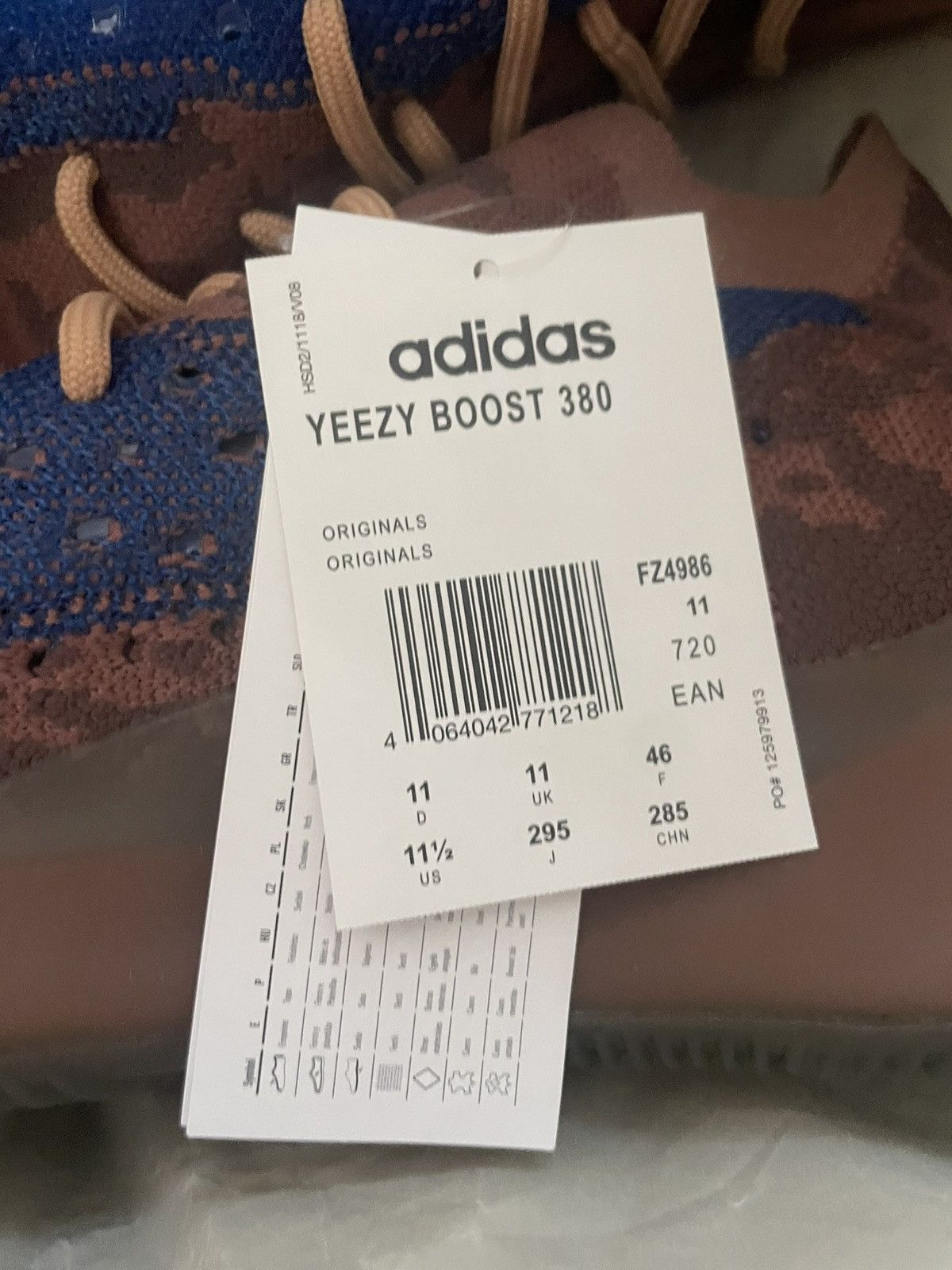 Adidas × Kanye West Yeezy Boost 380 Azure Size US 11.5 / EU 44-45 - 3 Thumbnail