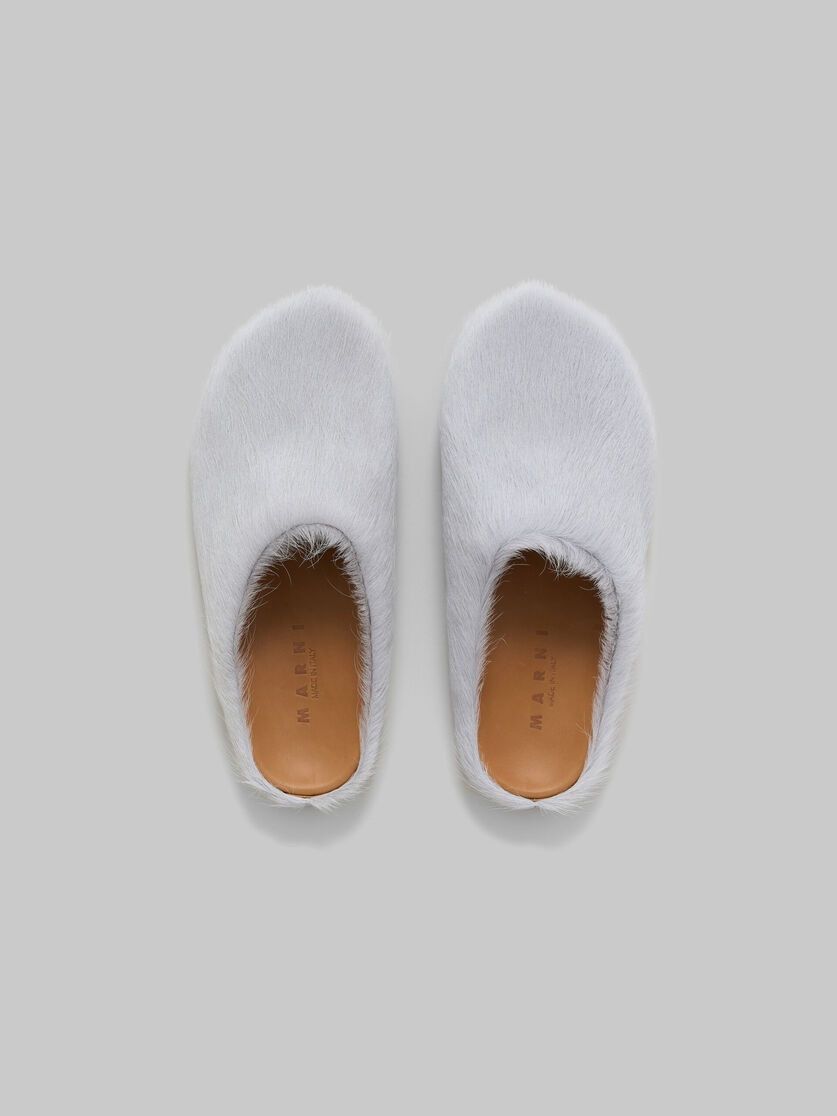 Marni o1f1d3z1225 Long Haircalfskin Fussbett Sabot Mules in Grey Size US 10 / EU 43 - 5 Thumbnail