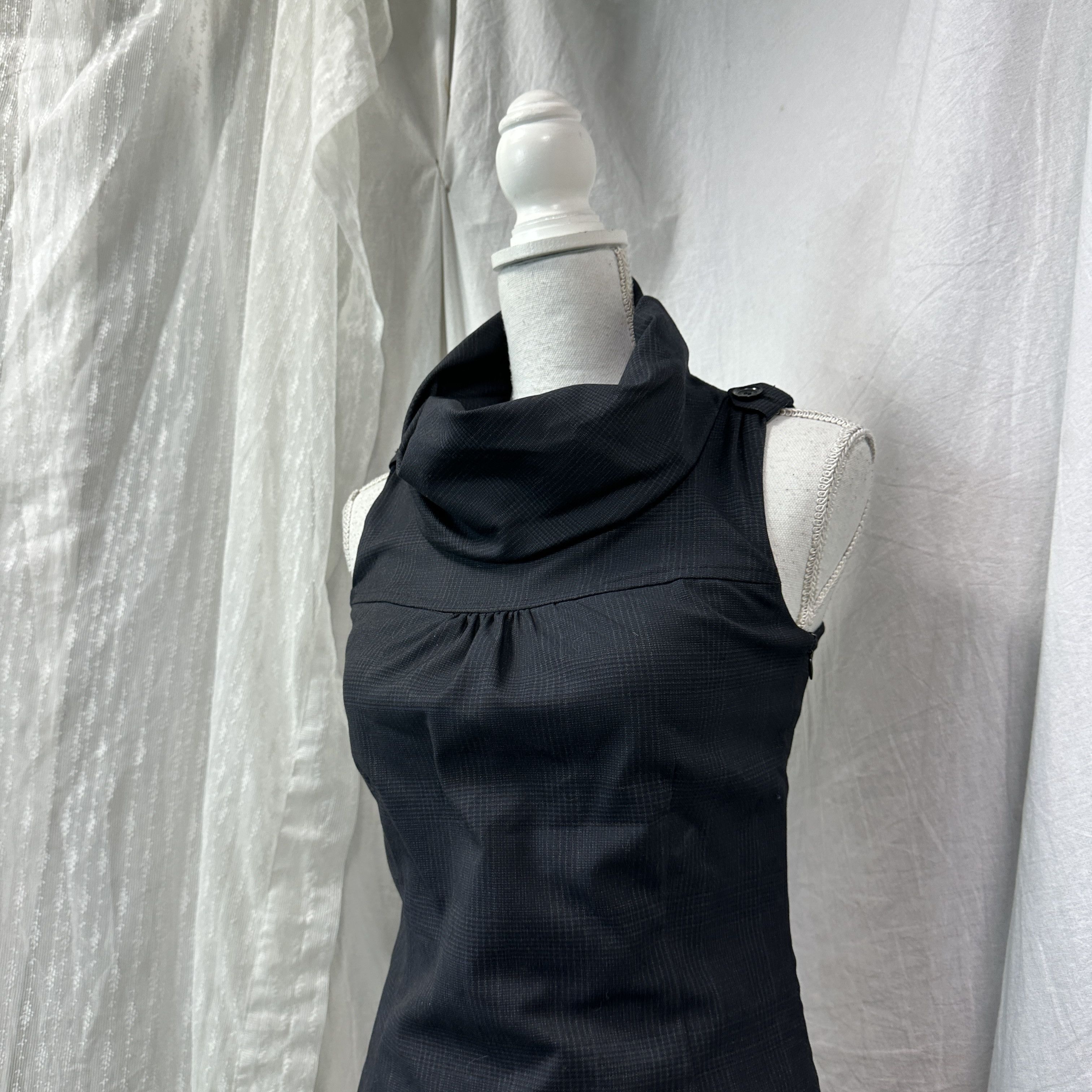 Esprit Vintage Avant Garde Office Siren Big Collar Dress 00s Size S / US 4 / IT 40 - 7 Thumbnail