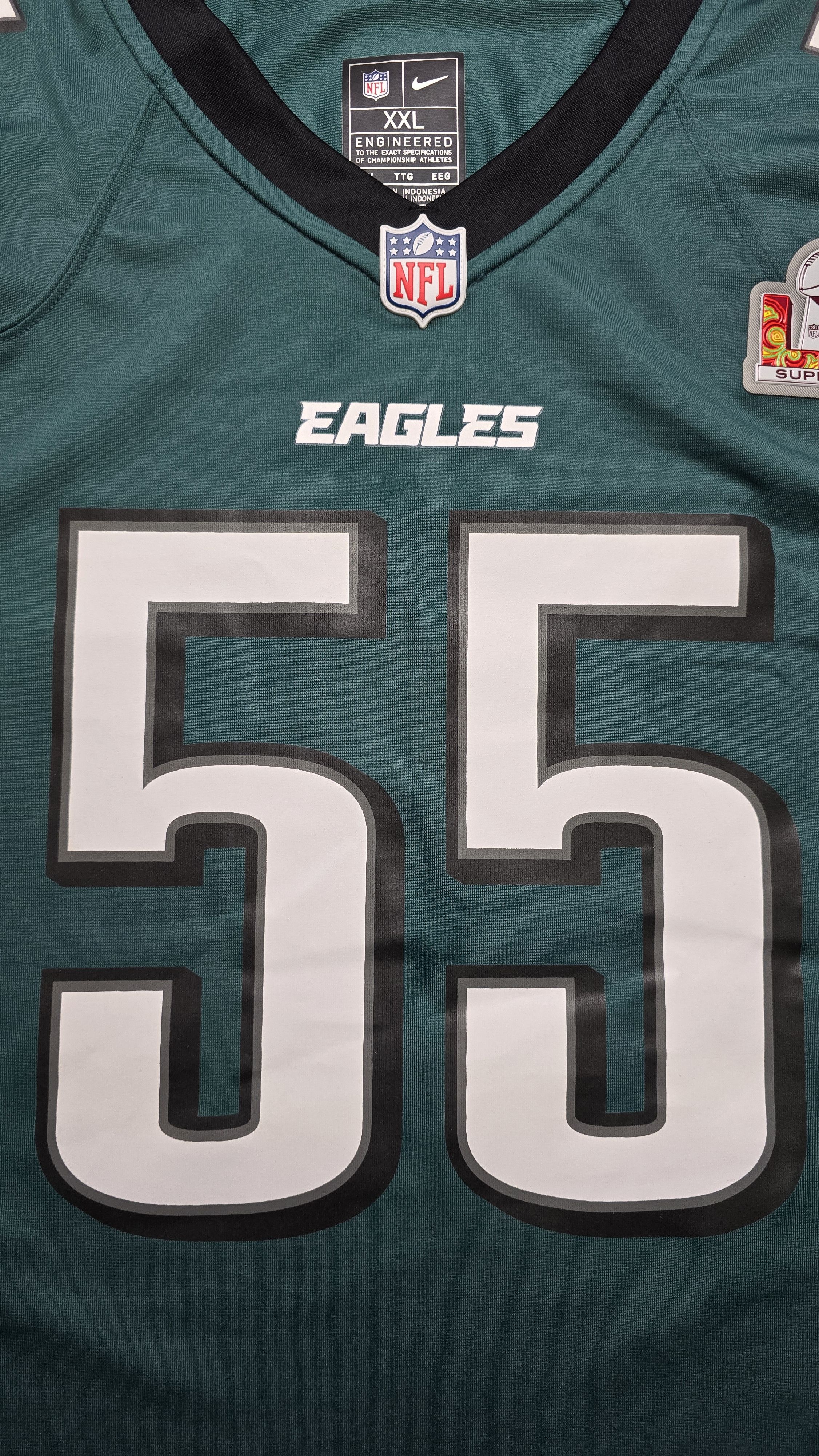 Nike Brandon Graham #55 Eagles Nike Super Bowl LIX Champs Jersey Size US XXL / EU 58 / 5 - 13 Thumbnail