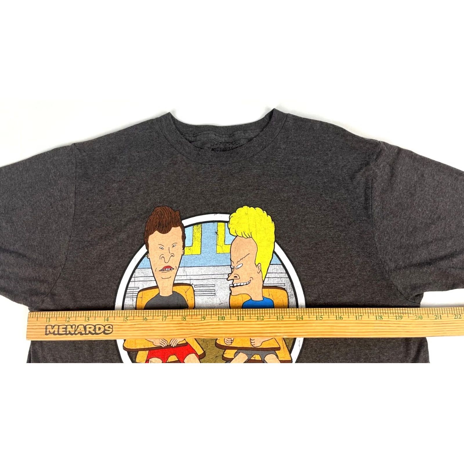 Vintage Beavis and Butt-Head T-Shirt MTv Unisex Adults Sz M Graphic Print Crew Neck Gray Short Sleeve Mike Judge 1990s Cartoon Rock Size US M / EU 48-50 / 2 - 8 Thumbnail