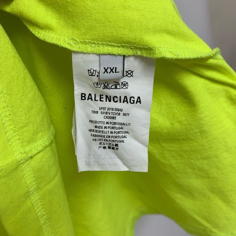Balenciaga Balenciaga WFP Limited Fluorescent Green Short Sleeves Size US XXL / EU 58 / 5 - 7 Thumbnail