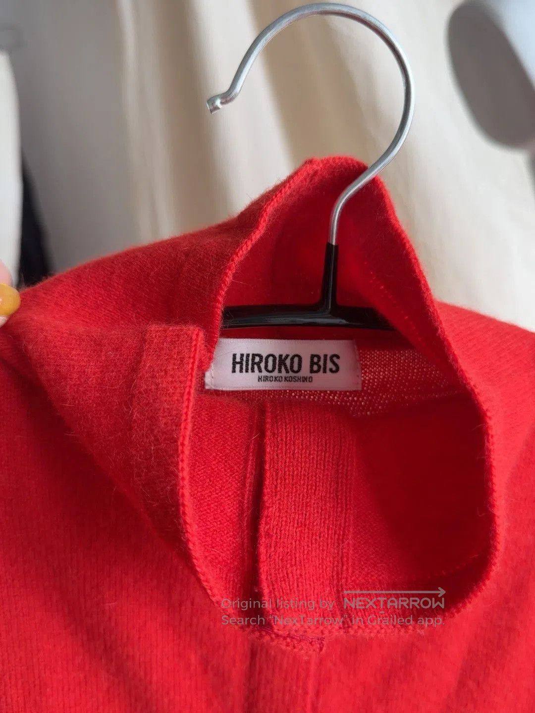 Hiroko Koshino Homme HIROKOBIS Red Wool Knit Turtleneck Vest. Size M / US 6-8 / IT 42-44 - 9 Thumbnail