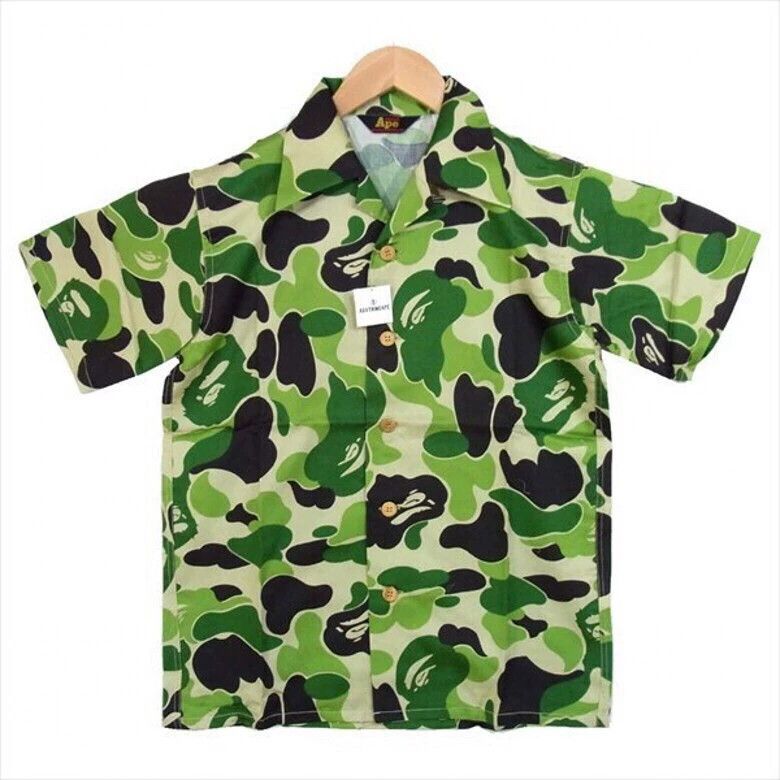 Bape BAPE NIGO Hawaiian Wood Button Camo Short Sleeve Shirt XS Size US XS / EU 42 / 0 - 1 Thumbnail