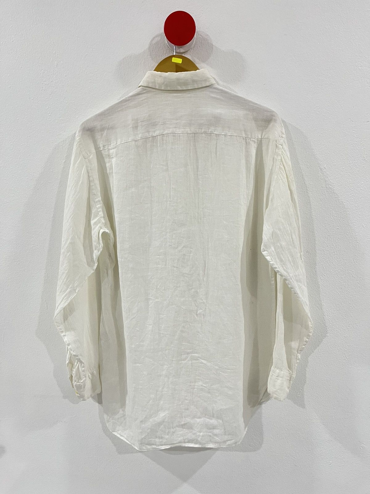 Issey Miyake × Japanese Brand × Vintage Issey Miyake Button Up White Long Sleeve 100% Linen Shirt Size US S / EU 44-46 / 1 - 2 Thumbnail