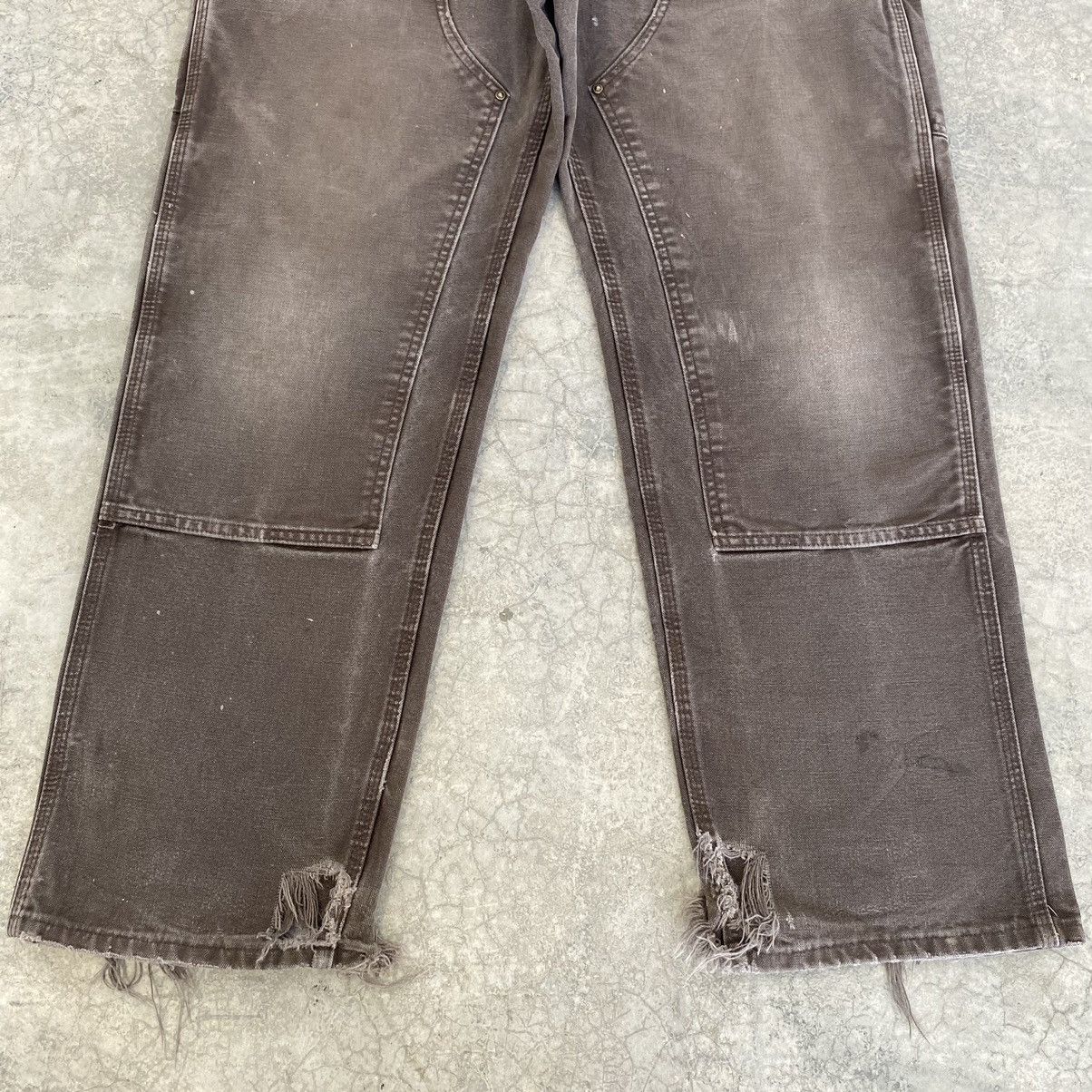 Carhartt VTG Carhartt Double Knee Faded Brown Carpenter Pants Size US 35 - 6 Thumbnail