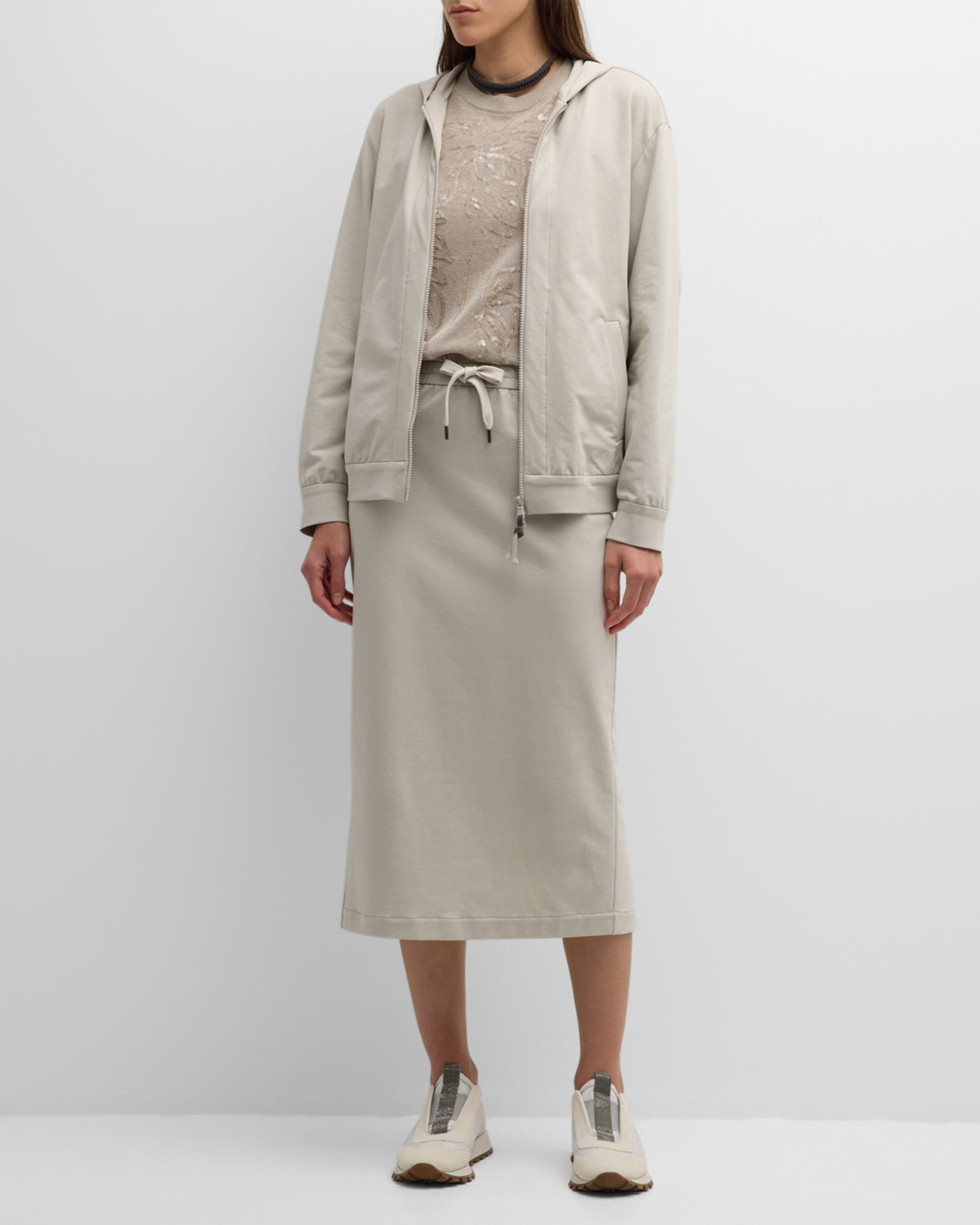 Brunello Cucinelli o1w1db10825 Skirt in Open Grey Size 26" / US 2 / IT 38 - 5 Thumbnail