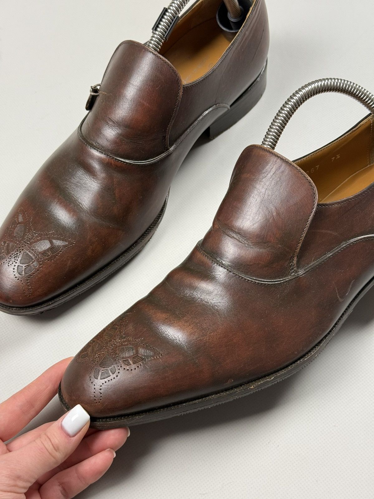 Sergio Rossi Sergio Rossi Men’s Leather Formal Brogue Shoes Size US 8.5 / EU 41-42 - 15 Thumbnail