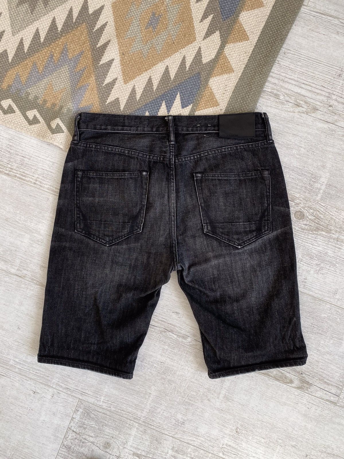 Allsaints Allsaints Cotton Distressed Washed Denim Shorts Size US 30 / EU 46 - 6 Thumbnail