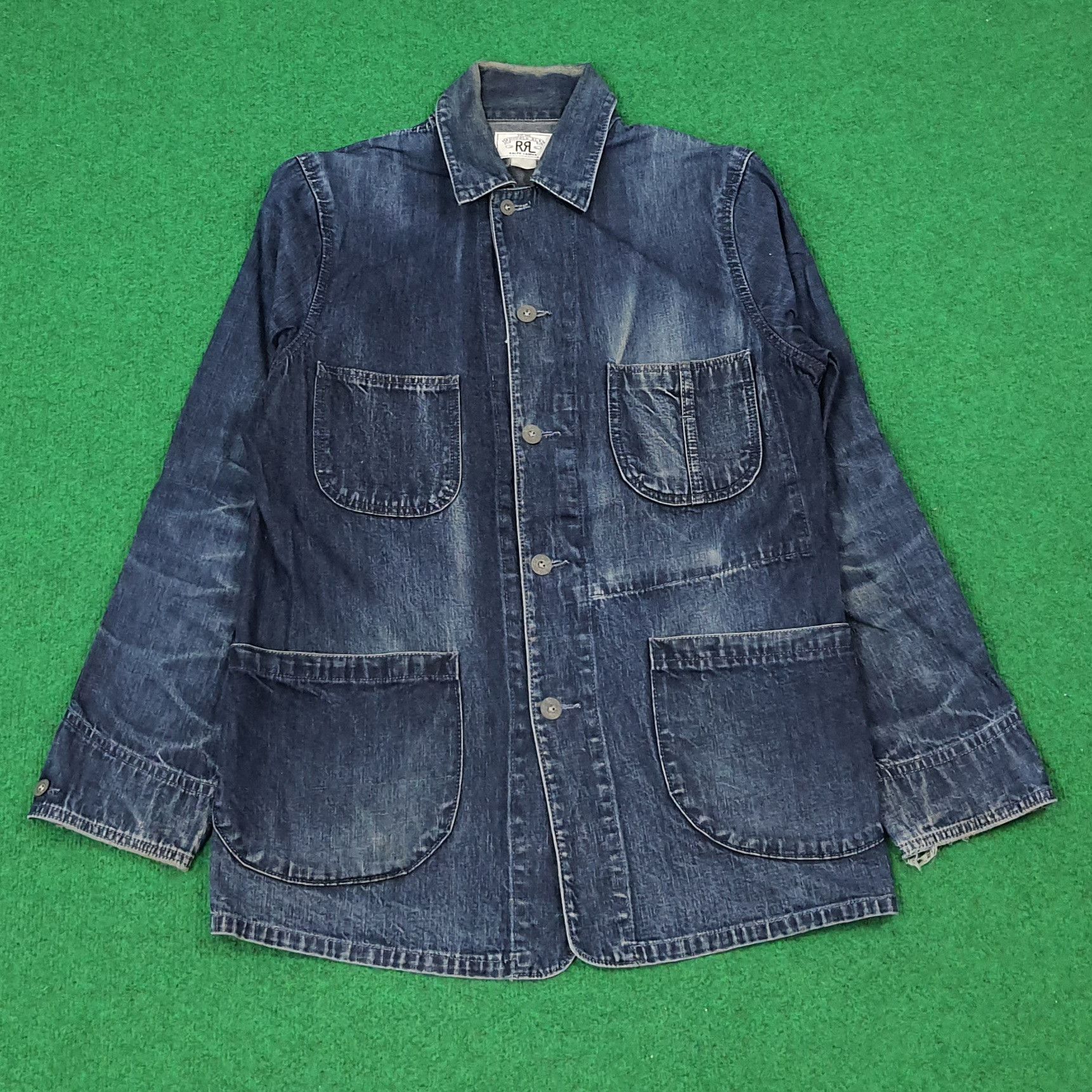 RRL Ralph Lauren Vintage RRL Ralph Lauren Denim Chore Jacket C274N15 Size US S / EU 44-46 / 1 - 1 Thumbnail