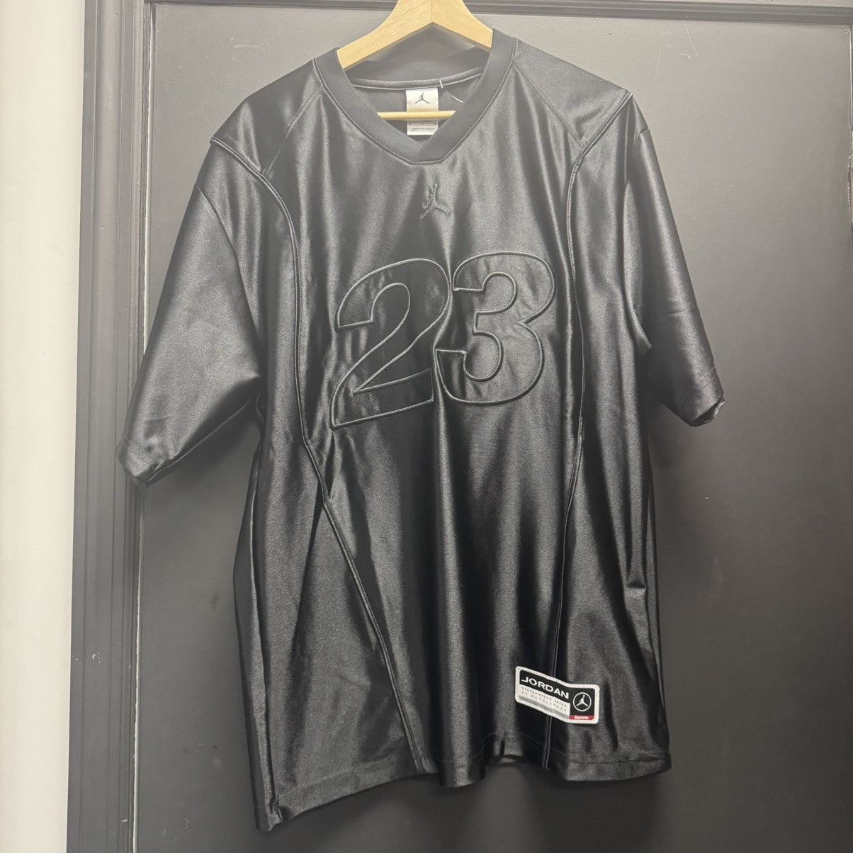 Jordan Brand × Supreme Supreme Jordan Warm Up Jersey Black | Grailed