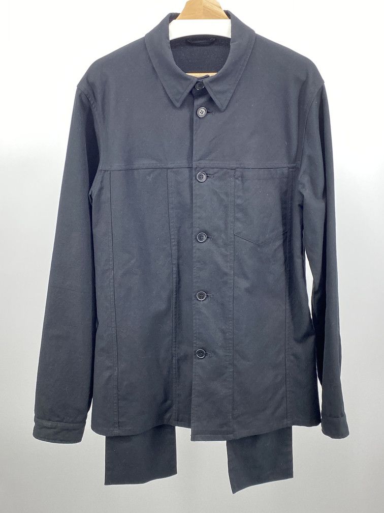 Pre-owned Helmut Lang Ss05 Twill Jacket Drop Pocket In Black