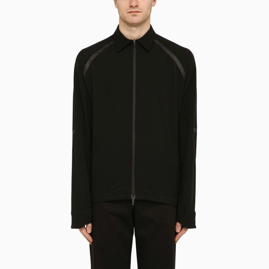 image of Herno O1D2Blof0424 Zip Shirt In Black, Men's (Size Large)