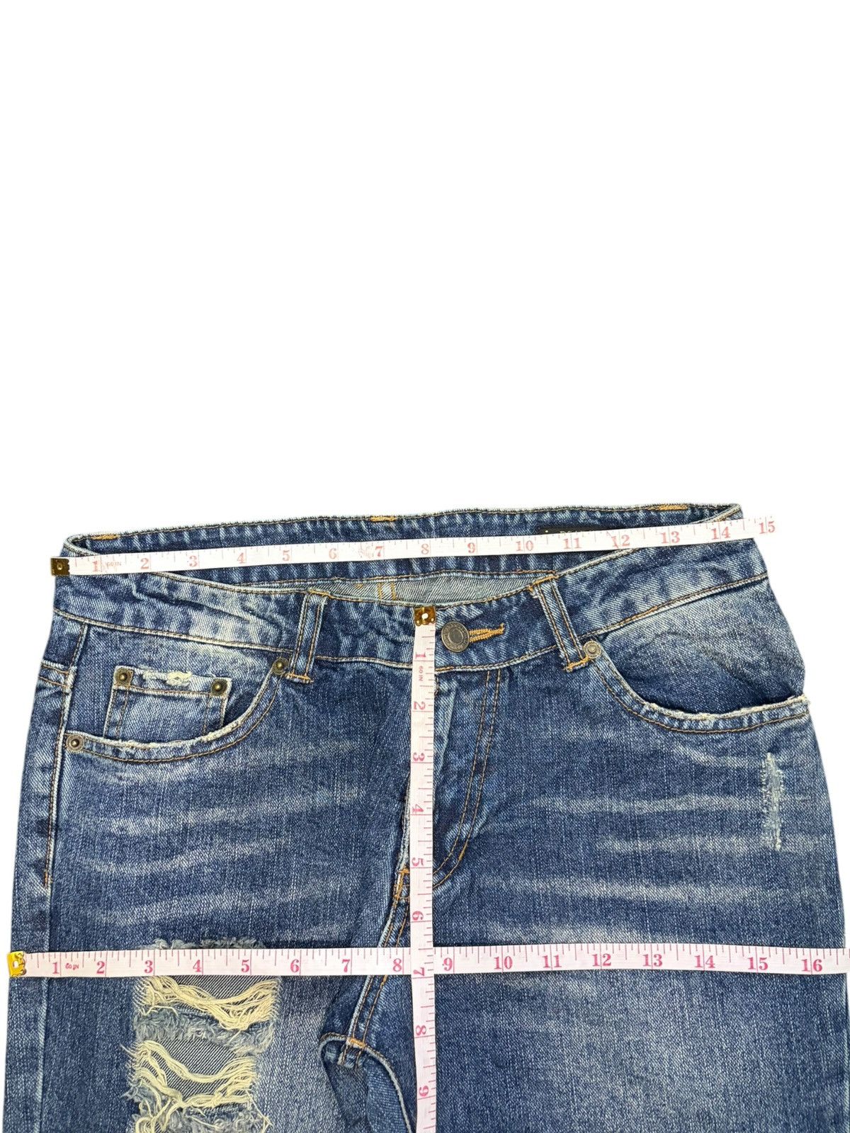 Hysteric Glamour Vintage Japanese Brand Ripped Distress Flare Jeans Size 29" - 6 Thumbnail