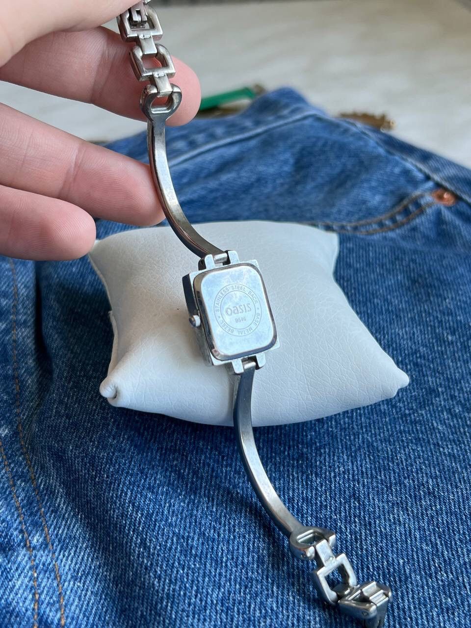 Japanese Brand Elegant Squre Silver Miyota Movement Watch - Japanese Brand Size ONE SIZE - 4 Thumbnail
