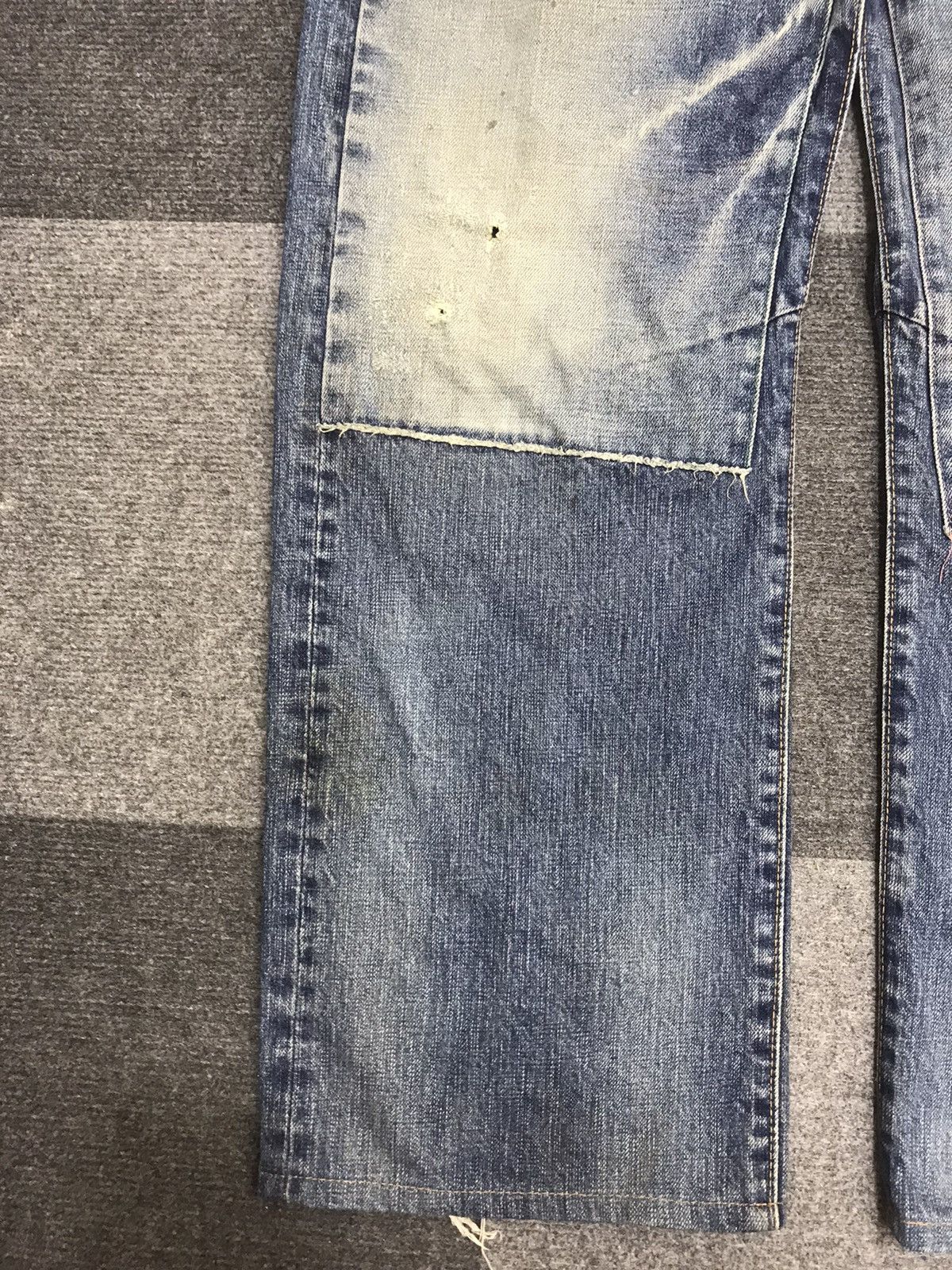 Prps 💥DOUBLE KNEE BAGGY💥Archival Prps Baggy Distressed Denim F279 Size US 32 / EU 48 - 9 Thumbnail