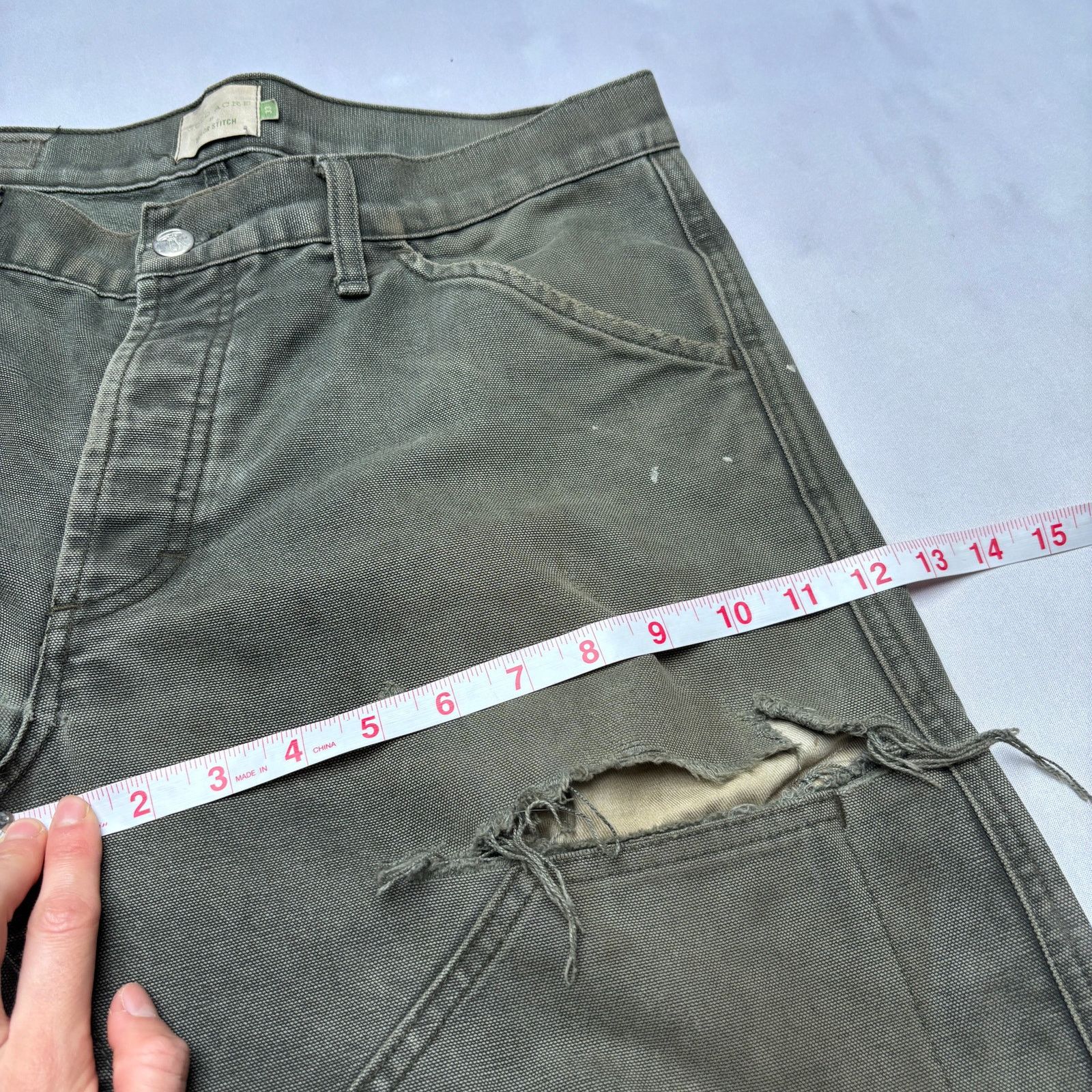 Taylor Stitch Good Acrew Taylor Stitch Double Knee Distressed Pants 33x34 Size US 33 - 6 Thumbnail
