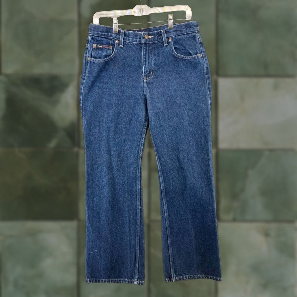 Vintage LEI Womens Blue Flare Jeans Vintage Y2K Size 32" / US 10 / IT 46 - 1 Thumbnail