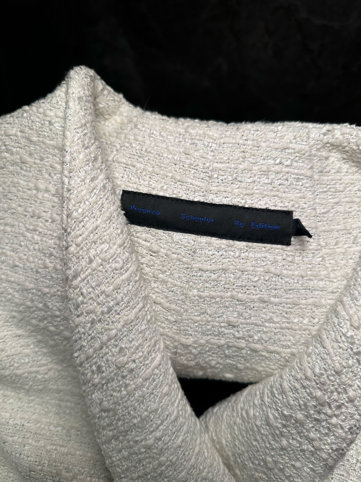 Proenza Schouler Proenza Schouler Re Edition Ivory Cropped Bouclé Jacket Size XS / US 0-2 / IT 36-38 - 3 Thumbnail