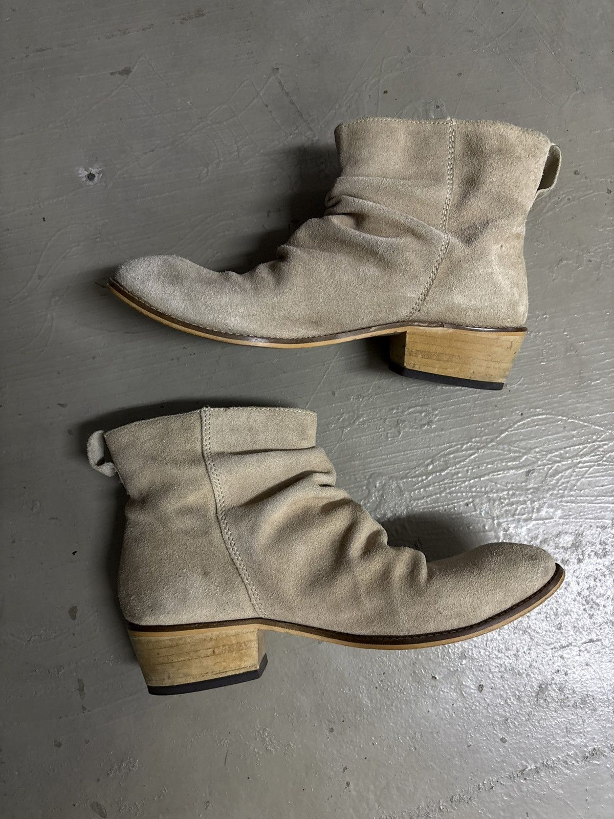 Hedi Slimane Leather Suede Morrison Sharpei Boots Slouch Size US 7.5 / EU 40-41 - 12 Thumbnail
