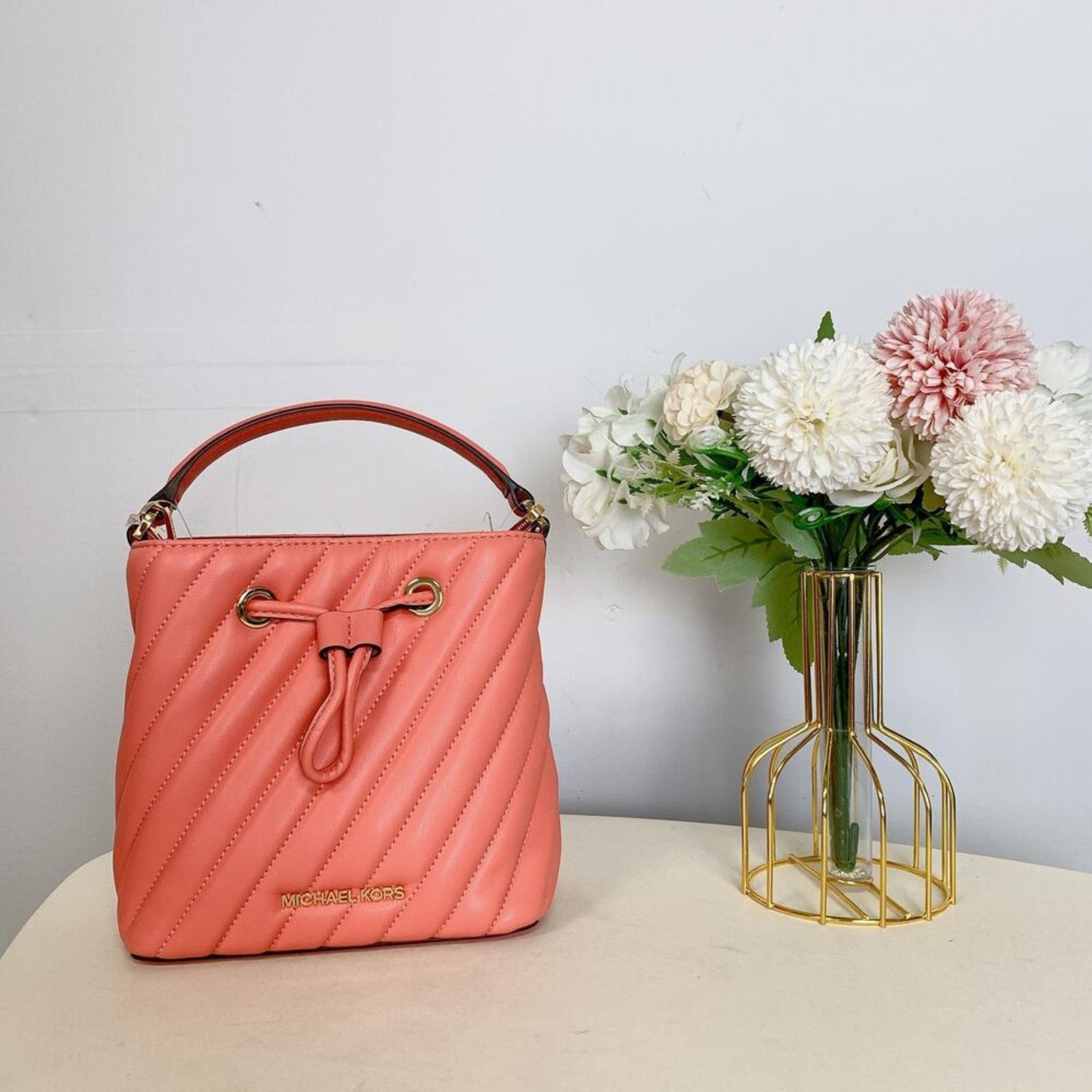 Michael Kors Michael Kors 35T0GU2C0U Suri Small Quilted xbody GRAPEFRUIT Size ONE SIZE - 3 Thumbnail
