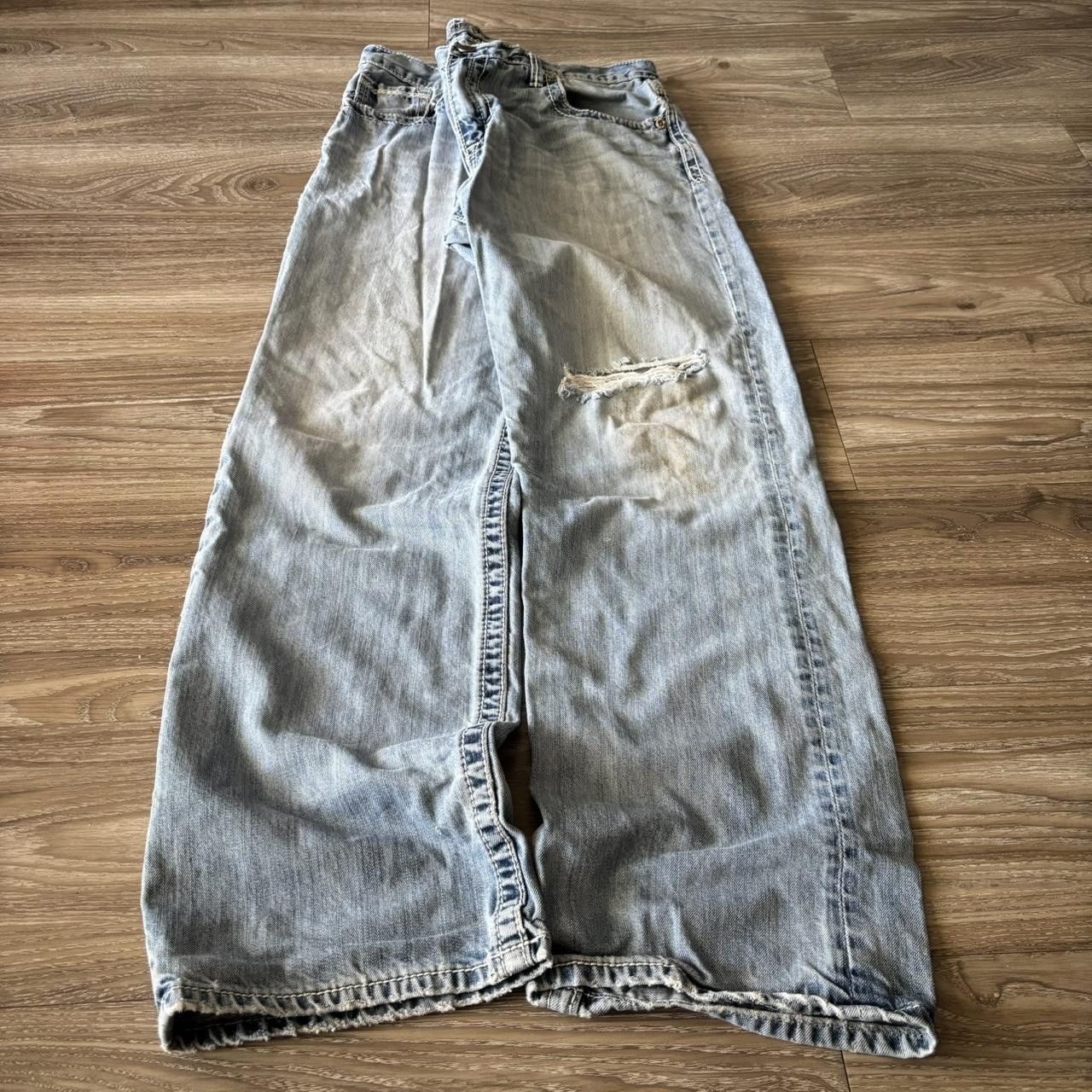 BKE Crazy Vintage Y2K/2000s Grunge Light Wash BKE Distressed Denim Jeans! 34x31 Size US 34 / EU 50 - 3 Thumbnail